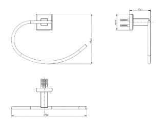 Полотенцедержатель Melana MLN-862009P хром